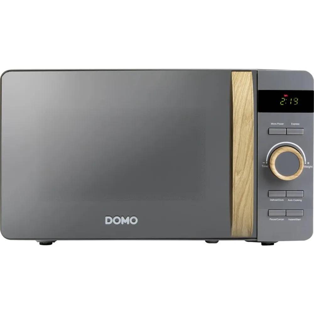 B-Ware Domo Mikrowelle Küchenofen 20 L Grau Holzlook Drehteller Do3420 Digital Timer