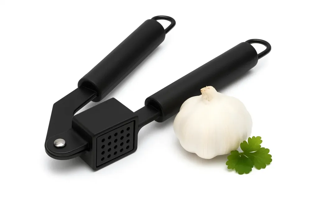 Cookinglife Knoblauchpresse Schwarz 19 cm