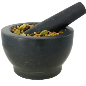 Cookinglife Mörser aus Granit - Schwarz - ø 18 cm
