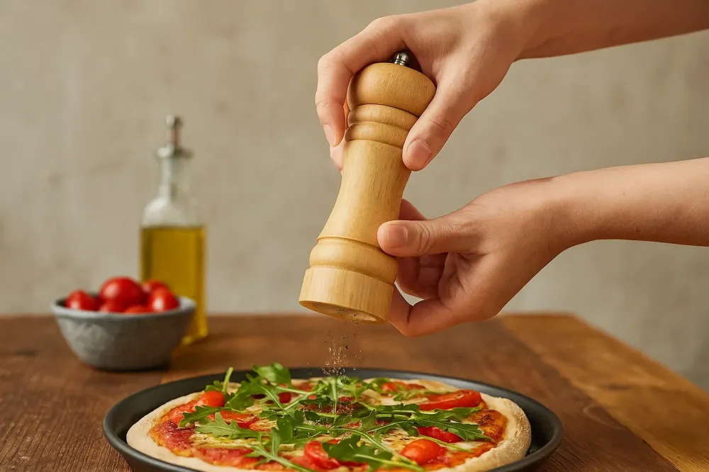 Cookinglife Pfeffermühle Rocca Natur - Edelstahl Mahlwerk - 21,5 cm