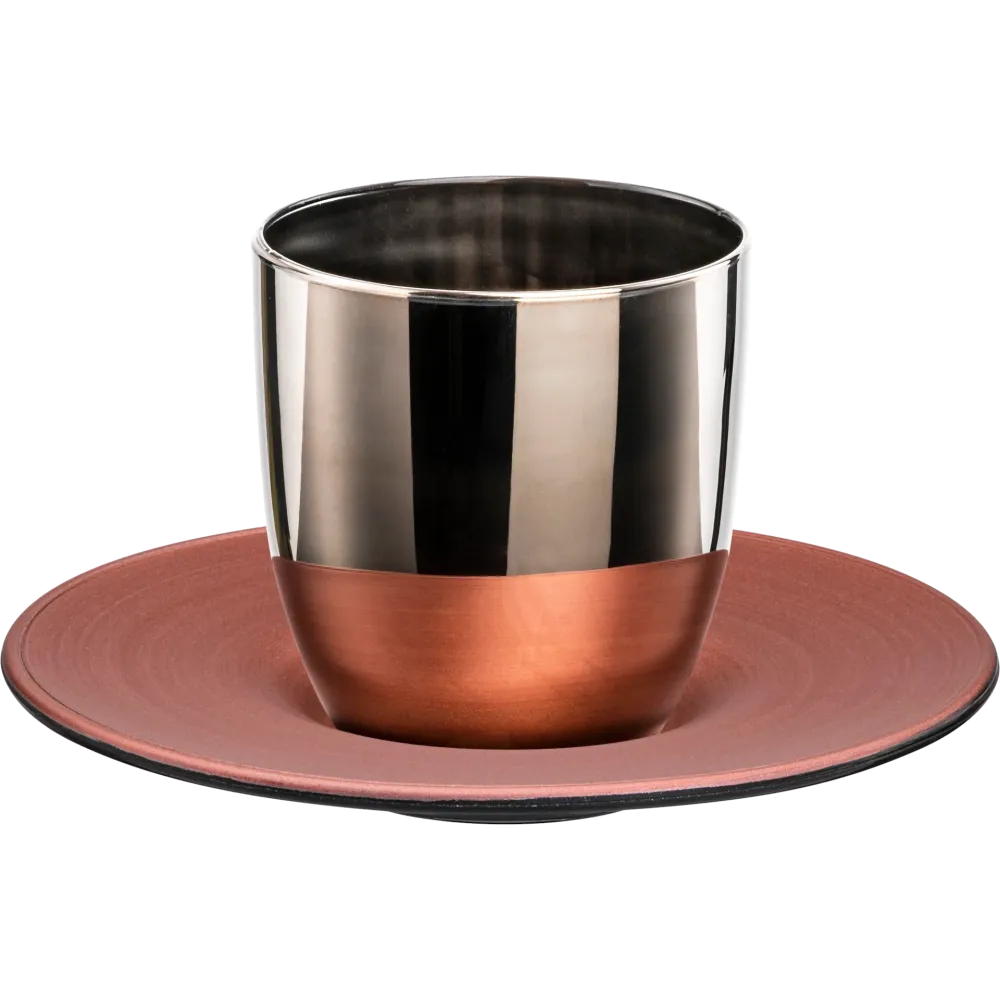 Espressoglas mit Untersetzer - Cosmo Collect platin Geschenkröhre 109/65