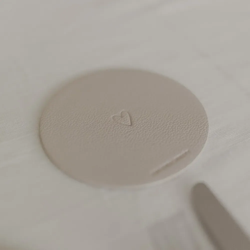 Eulenschnitt wendbare Untersetzer für Gläser RUNDUM GLÜCKLICH creme, 2er Set