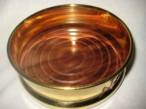 Flaschenpulli mit Mütze+ Untersetzer Flaschen aus Messing/Holz - Motiv Anker