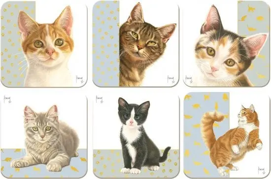 Francien's Cat Untersetzer 6 Stück