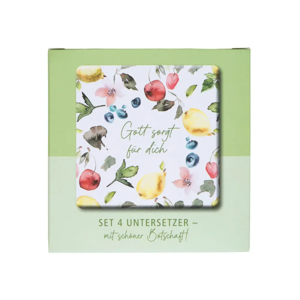 Gott sorgt für dich - Untersetzer-Set (4 Ex.)