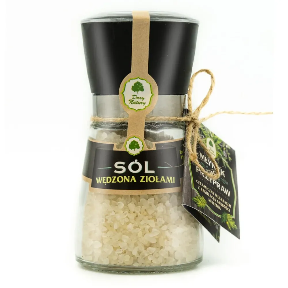 HERBES - GERÄUCHERTES SALZ IM GLAS 200 g - DARY NATURY