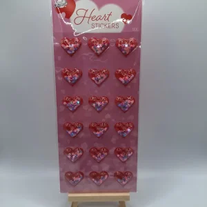 3D Herzsticker mit Schütteleffekt (Heart Shaker Stickers) - Rot | Craft Universe