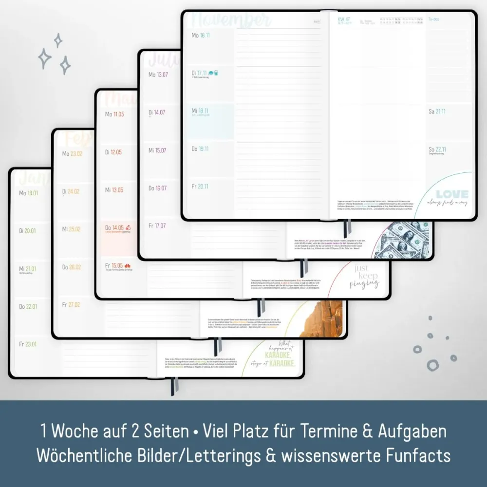 Häfft-Timer 2026 / Jugendkalender / A5 / Black Edition