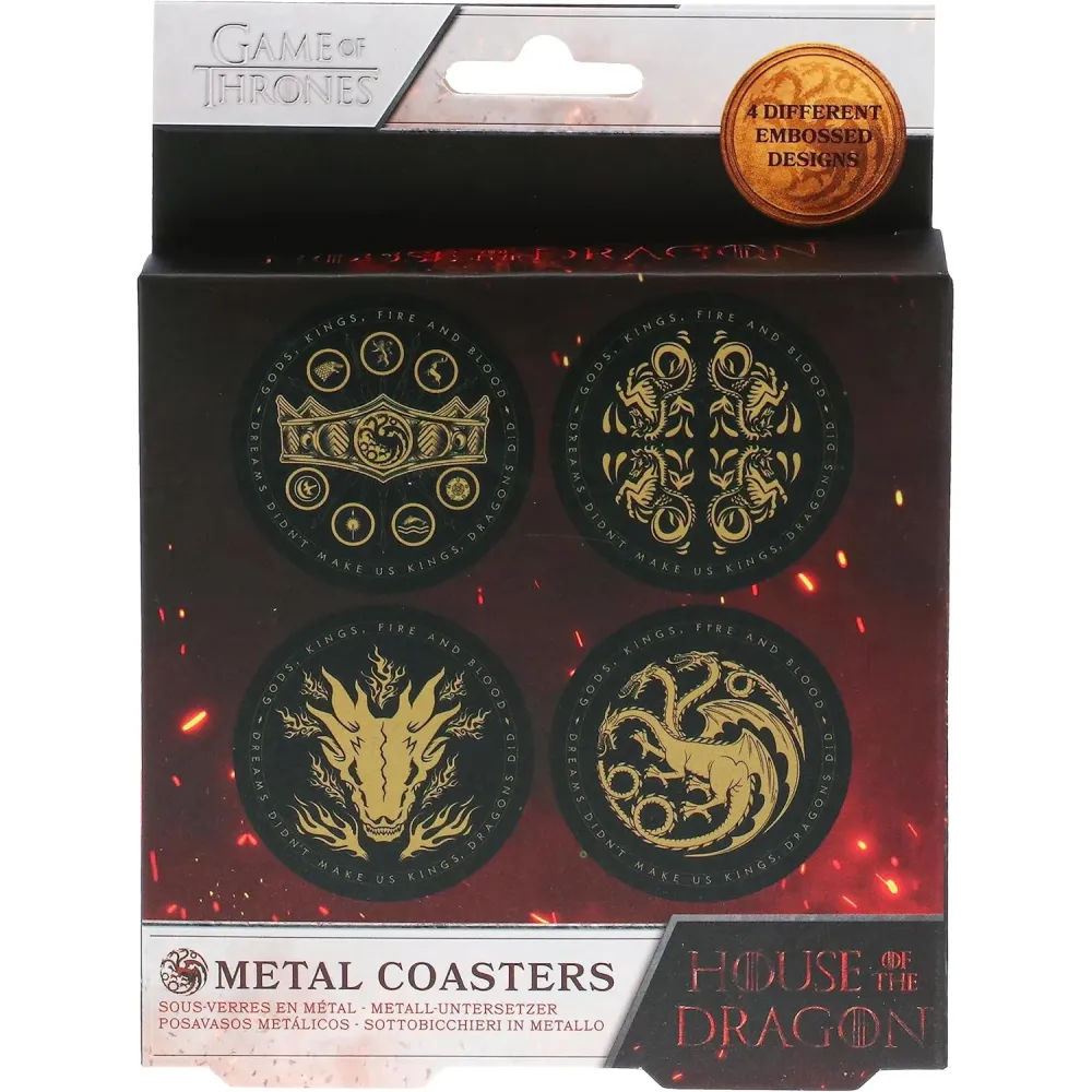 House Dragon Metall Untersetzer Set