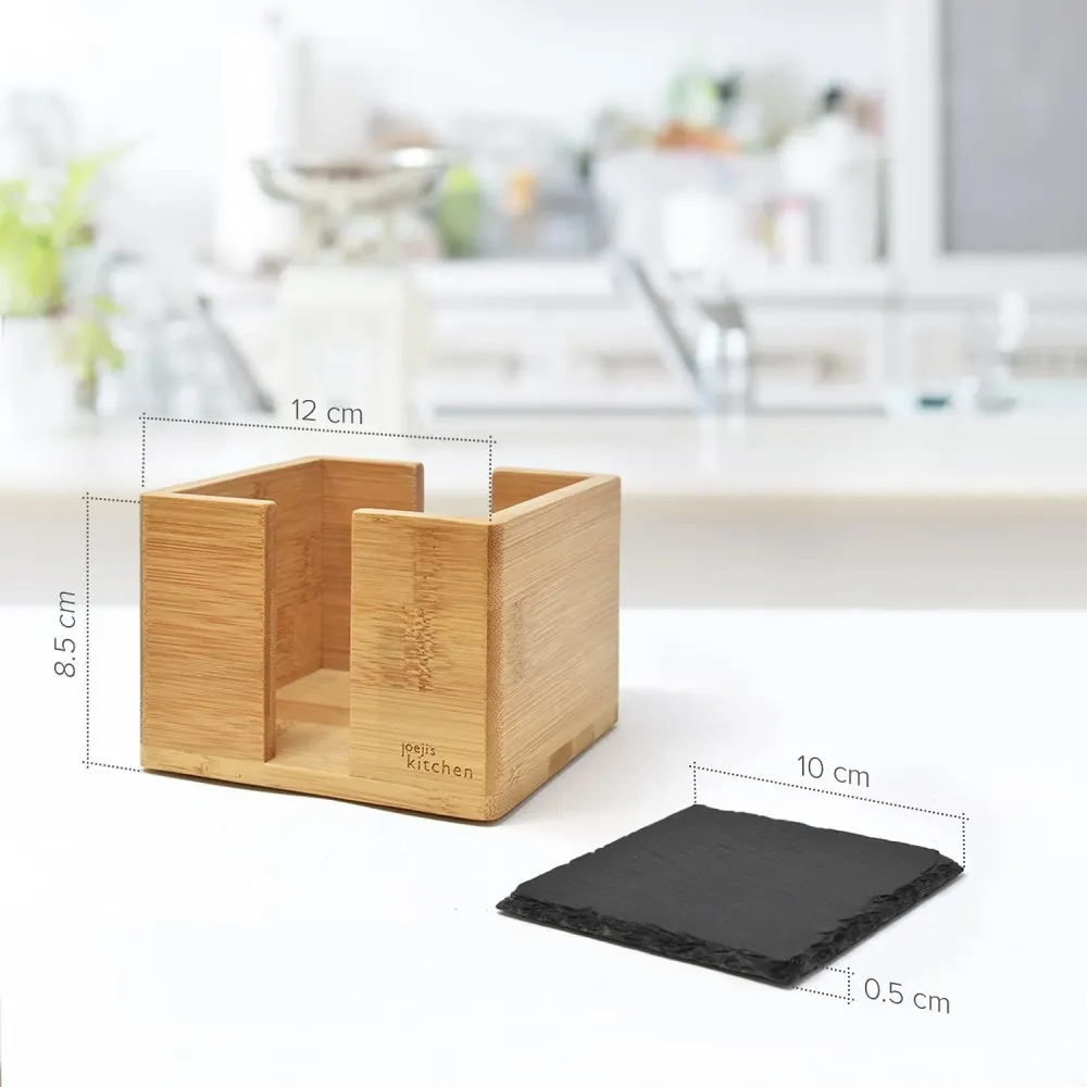 JOEJI’S KITCHEN Becheruntersetzer »10 hochwertige Stein Untersetzer für Getränke, Hitzebeständige und stylische Getränke U...