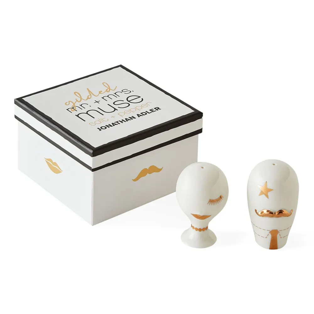 Jonathan Adler Salz- und Pfefferstreuer Gilded Mr. & Mrs. Muse