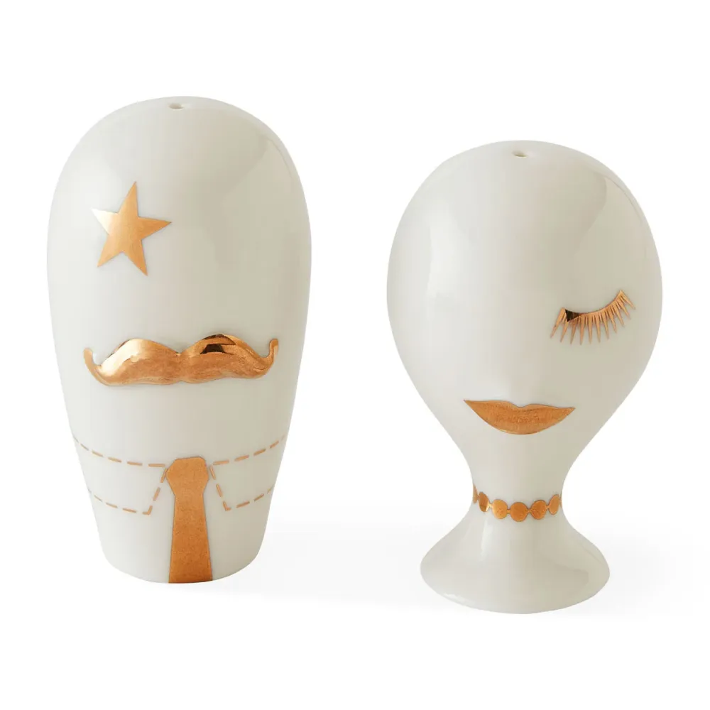Jonathan Adler Salz- und Pfefferstreuer Gilded Mr. & Mrs. Muse