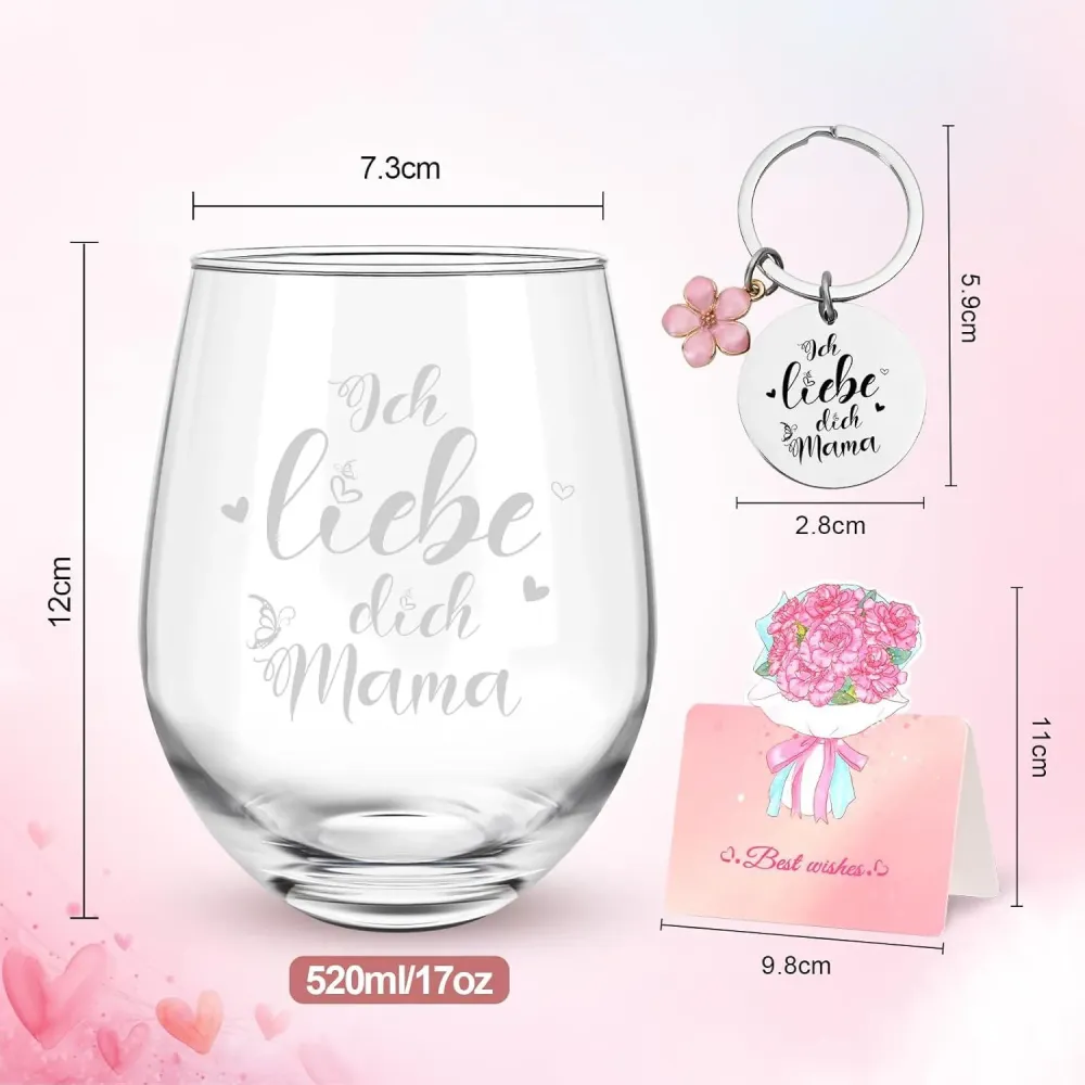 Joymaking Weingläser Muttertag Geburtstag Weihnachten 17oz Mama-Geschenk