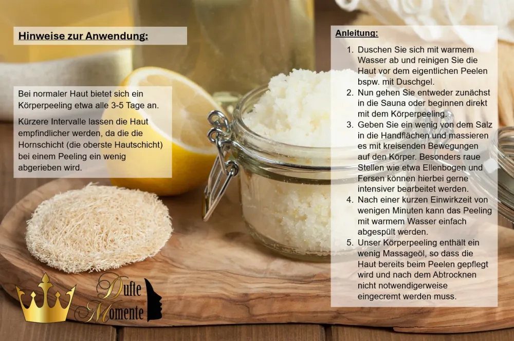 Kokos - 500g Salz Körperpeeling, mit BIO-Meersalz