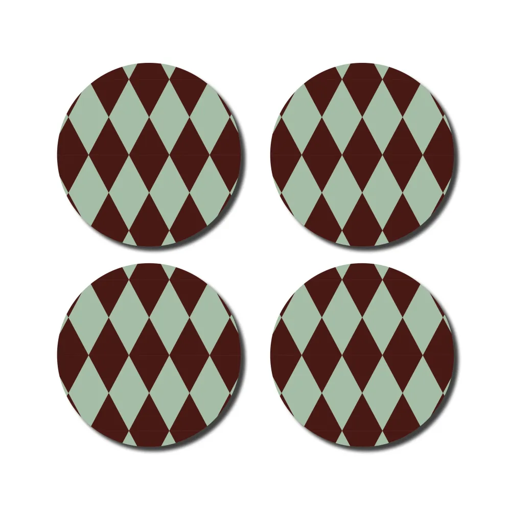 De Lange Tafel - Untersetzer Diamond · Mint/Aubergine