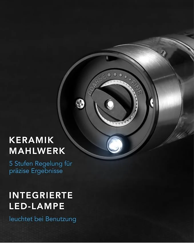 LEBENLANG Elektrisches Salz- & Pfeffermühlen-Set