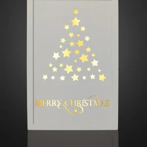 LED-Bild, Tannenbaum und "Merry Christmas", mit Timer, batteriebetrieben