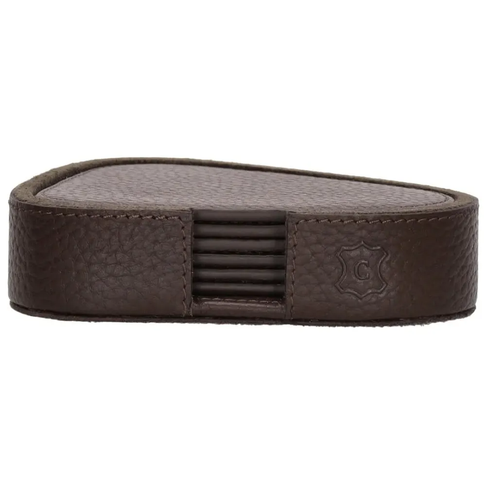 Leder Untersetzer Lotte braun organisch