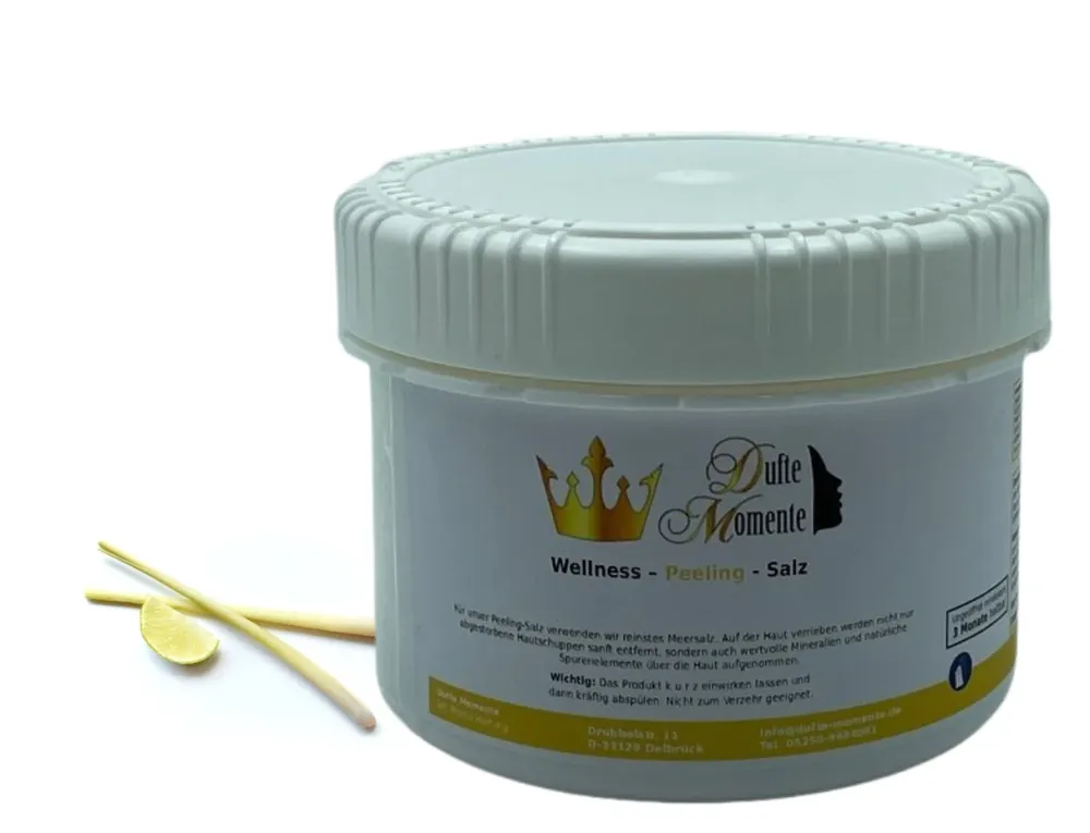 Lemongras - 500g Salz Körperpeeling, mit BIO-Meersalz