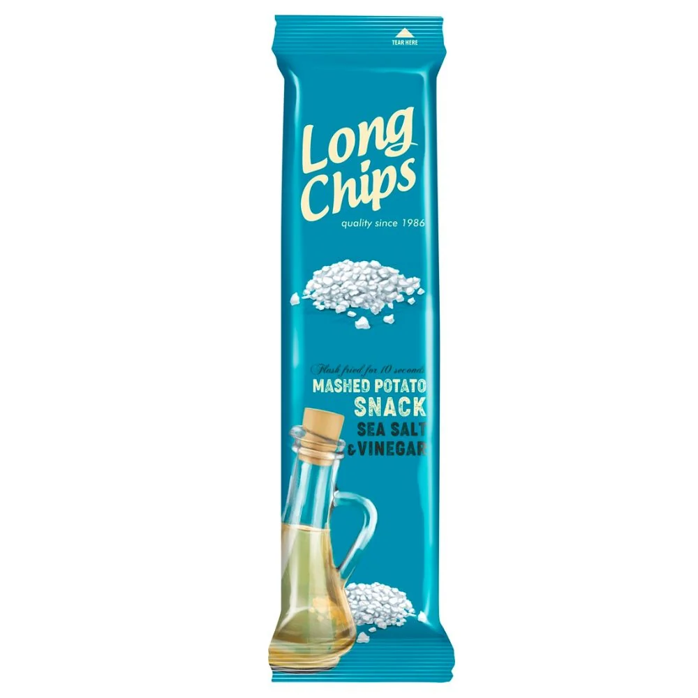 Long Chips Salt & Vinegar, lange Chips mit Salz- und Essiggeschmack 75g