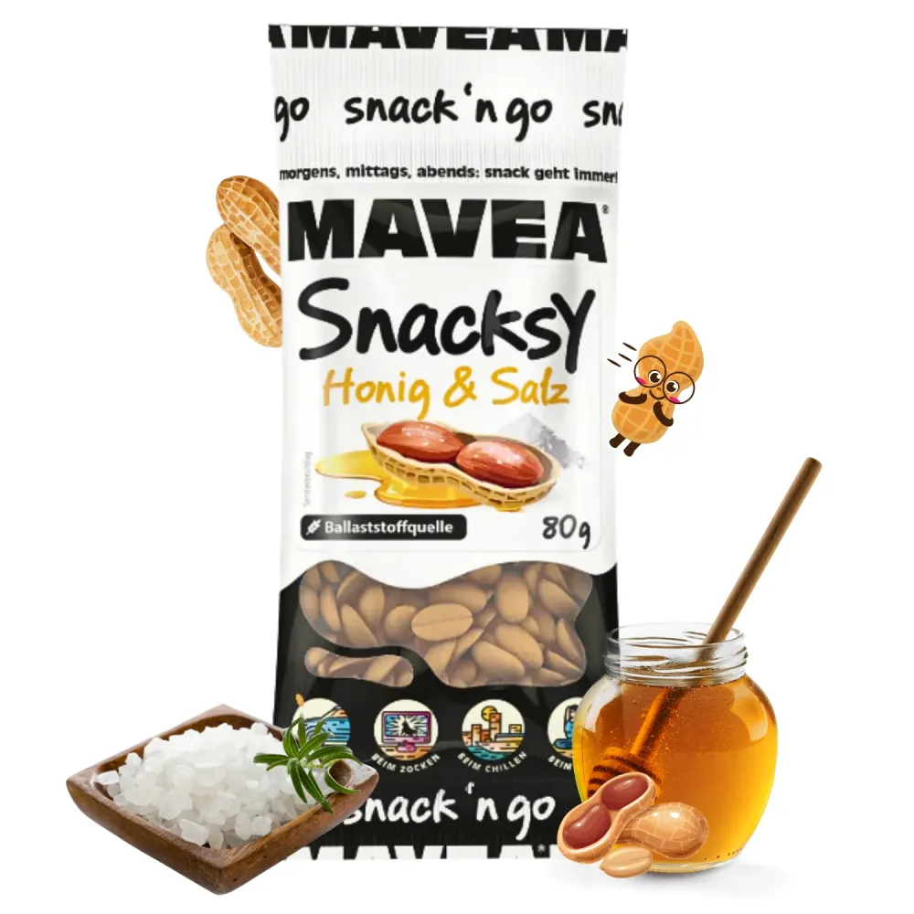 MAVEA karamellisierte Nüsse mit Honig und Salz 80g