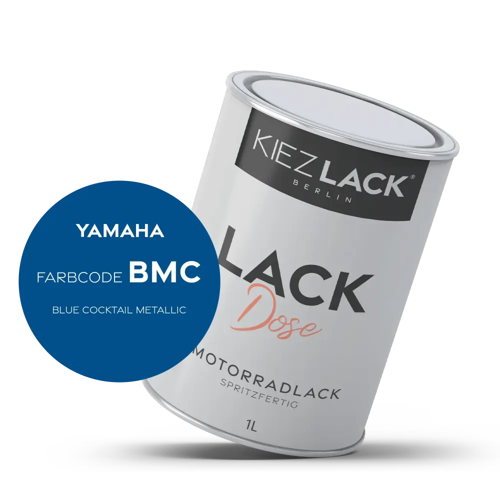 1K Motorradlack Basislack Lackdose Yamaha BMC BLUE COCKTAIL METALLIC