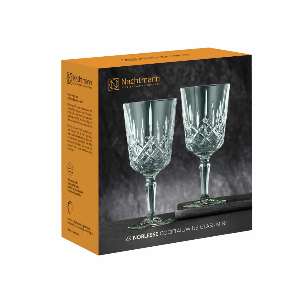 Nachtmann Cocktail/Weinglas 2er Set Noblesse, Kristallglas, Mint, 355 ml, 105220