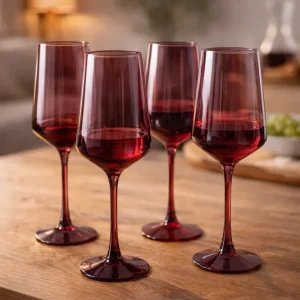 Navaris 4er Set Weingläser 400 ml – Farbige Gläser