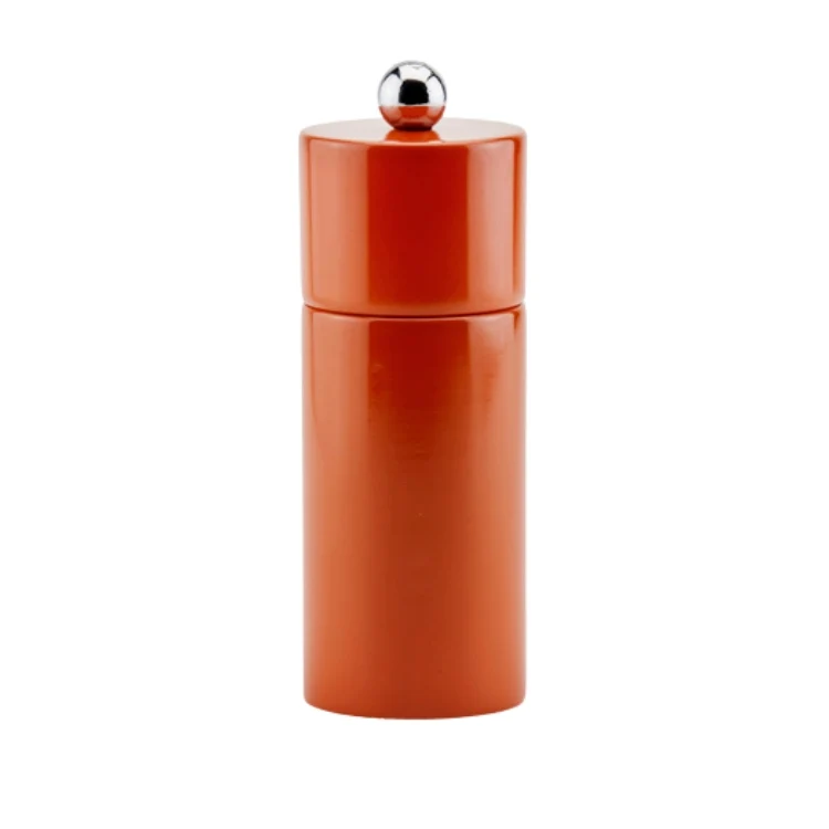 Orange Mini-Säulen-Salz- oder Pfeffermühle