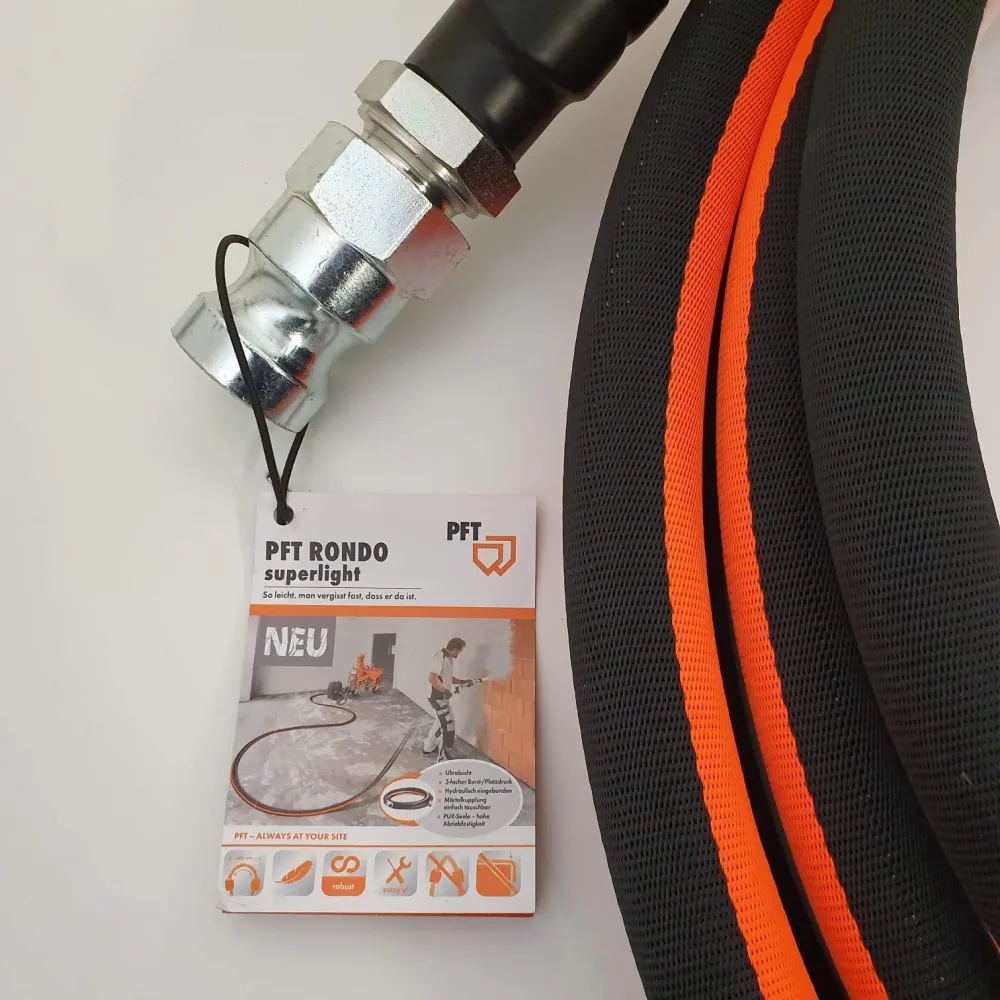 PFT RONDO superlight flex DN25 Hydraulikeinbindung V-Teil | M-Teil – 10 m