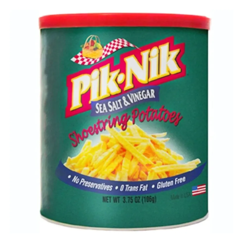 Pik Nik Sea Salt & Vinegar Shoestring Potatoes, Kartoffelchips mit Salz und Essig, 106g