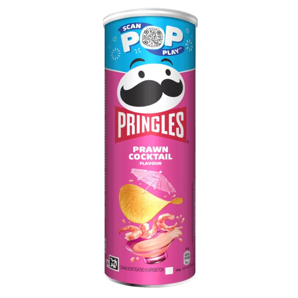 Pringles Prawn Cocktail, Kartoffelchips mit Garnelencocktailgeschmack, 165g