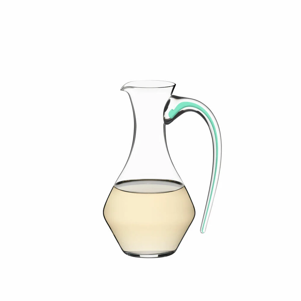 Riedel Fatto Mano Cabernet Dekanter, Weinkaraffe, Weindekanter, Kristallglas, Mint, 0.75 L, 4900/13M