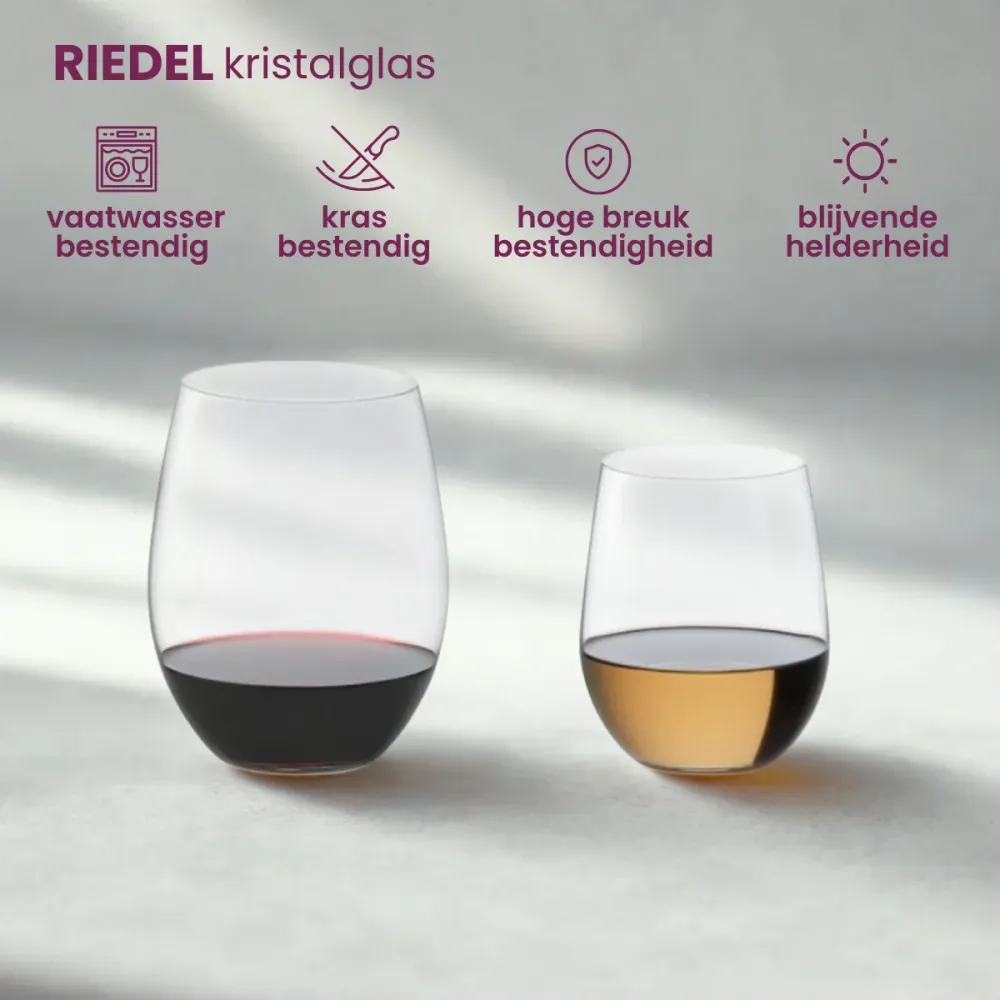 Riedel Rote Weingläser Kristallglas 570 ml - Shiraz O Wine XL - 2er-Set
