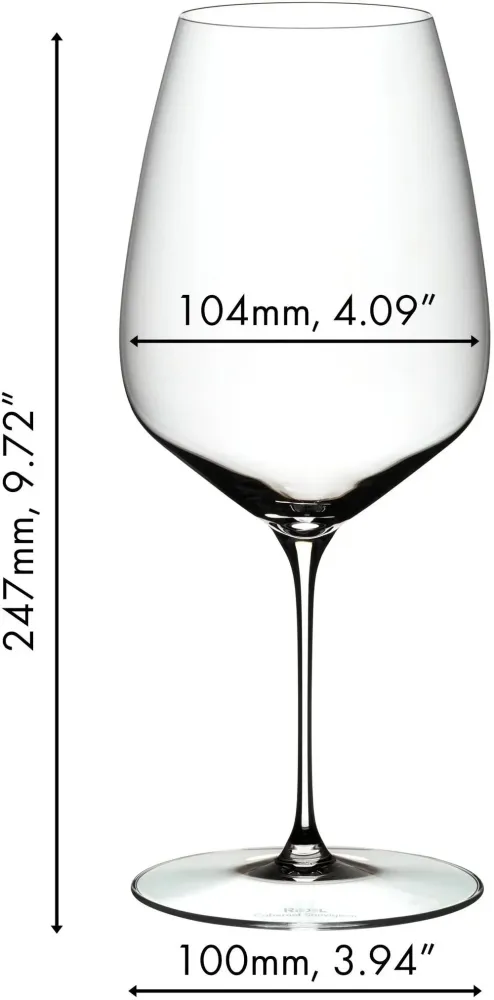 Riedel Weingläser Set - Rote Weingläser - Veloce - Cabernet - 830 ml - 4 Stück