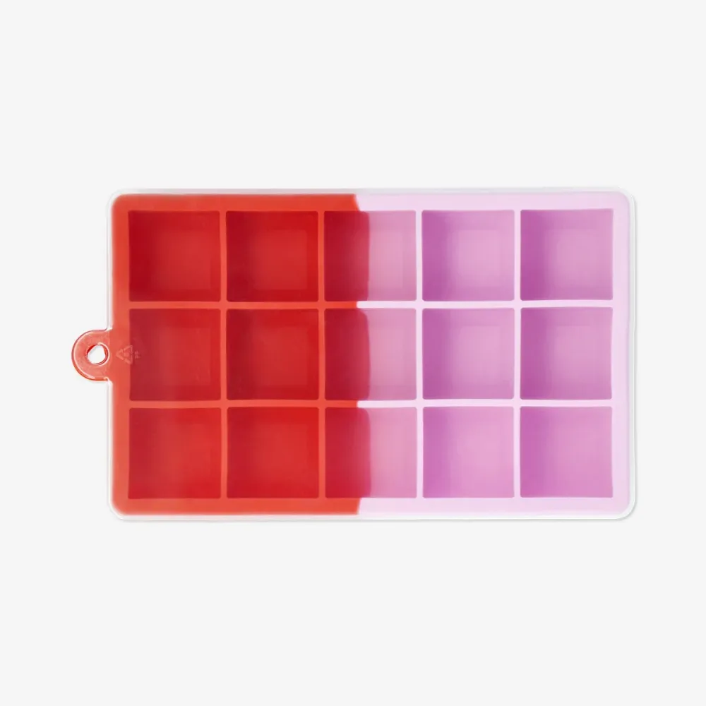 Rosa und roter normaler Eiswürfelbehälter