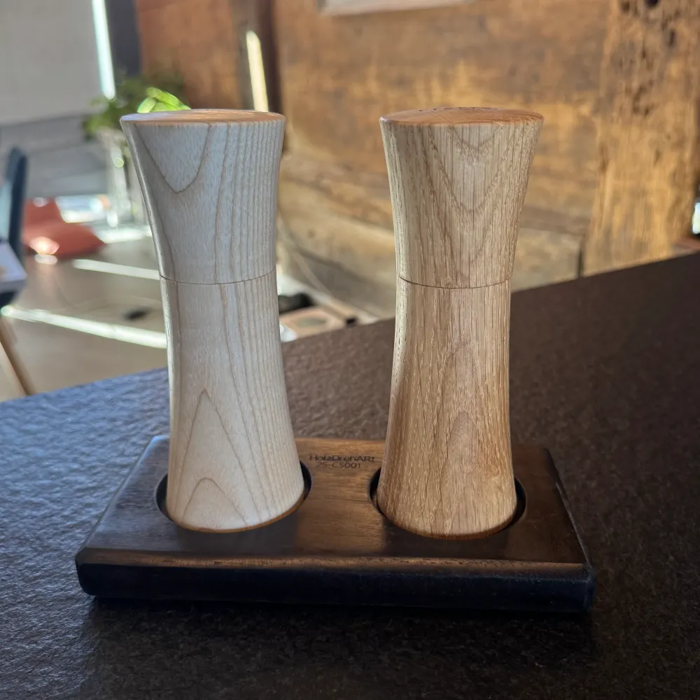 Salz- und Pfeffermühle -Set "CrushGrind" 16 cm • Esche/Eiche