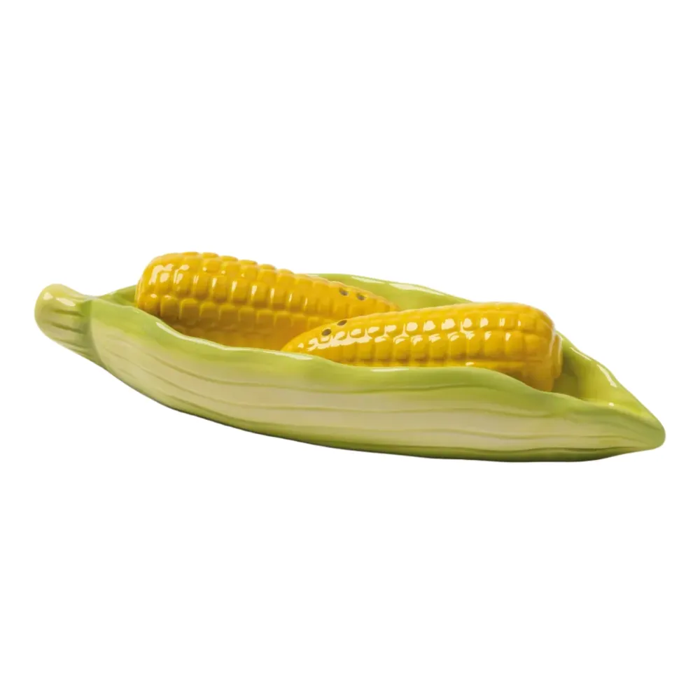 Salz- und Pfefferstreuer CORN gelb mit grün