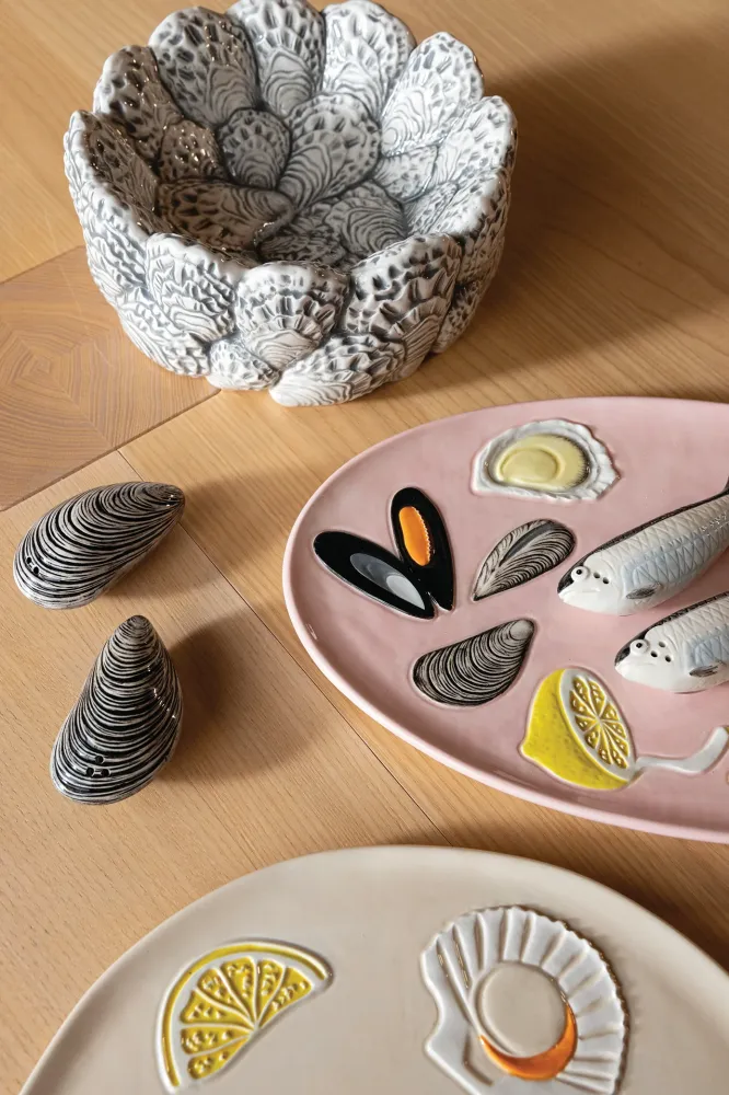 Salz- und Pfefferstreuer MUSSE schwarz-beige