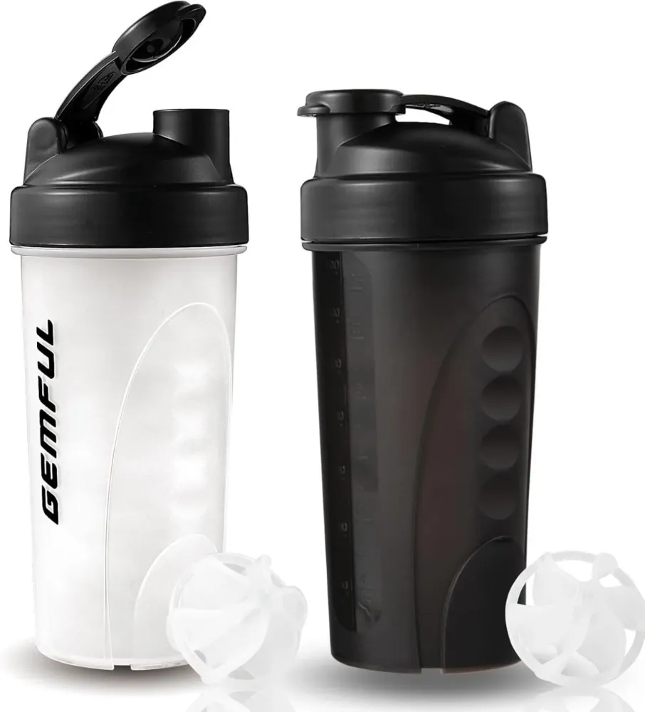 Shaker Proteinshake 750ml BPA Frei 2er Pack Sport Fitness