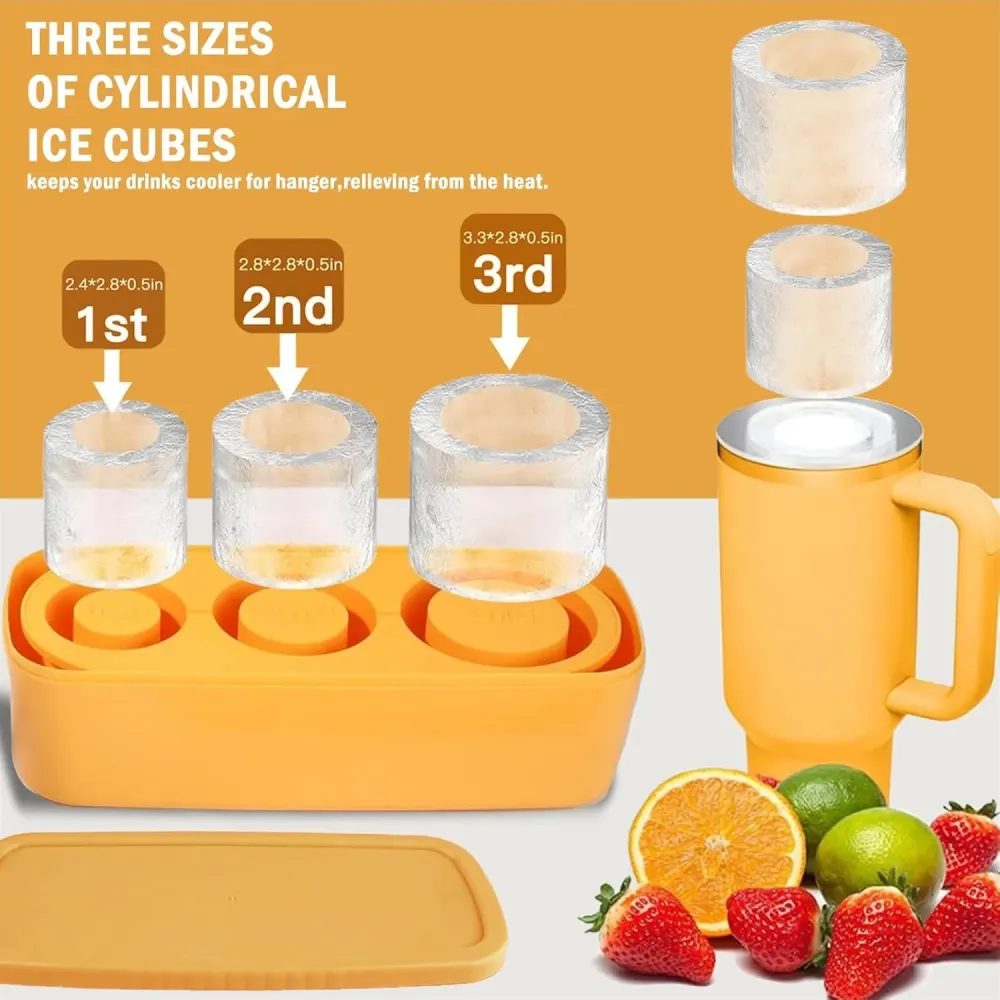 Silikon Eiswürfelform für Tumbler Cup, Eiswürfelbehälter mit
