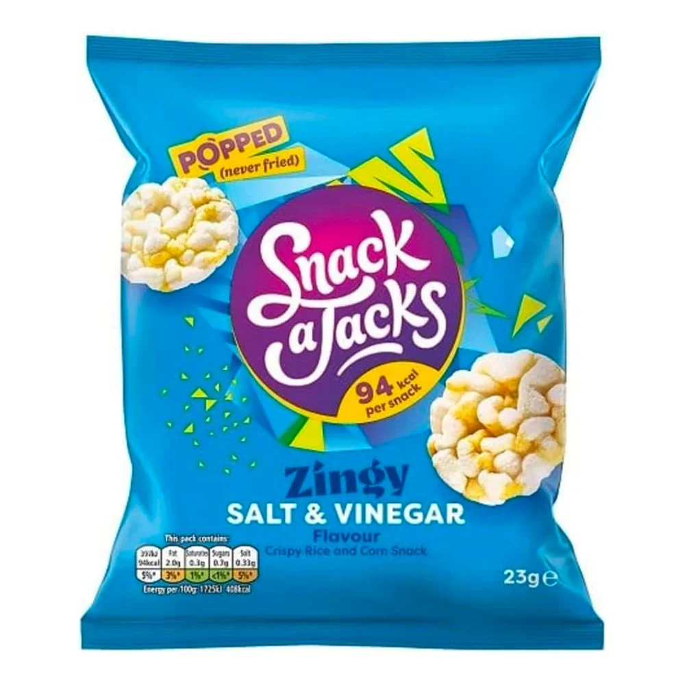 Snack bei Jacks Salz & Essig, snack Reisgeschmack mit Salz und Essig von 23g