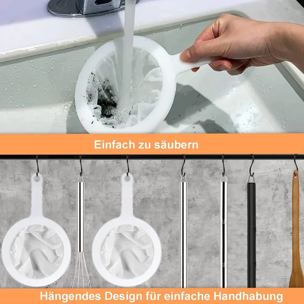Ultrafeines Nylon Sieb Set 200/400 Mesh, 2er Pack Küchen