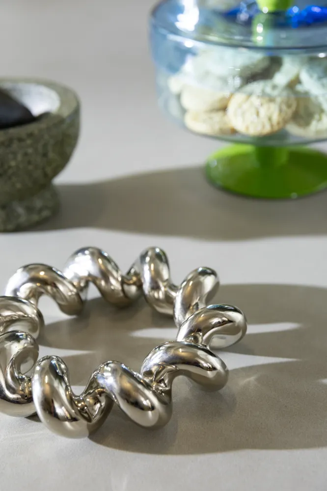 Untersetzer TWIST silber