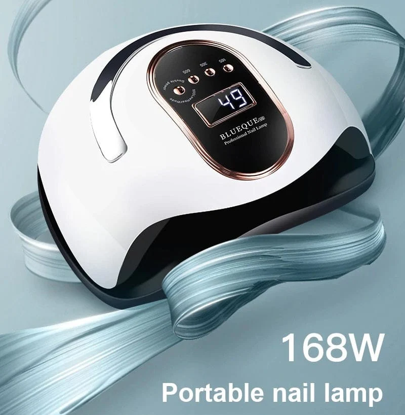 MU UV-LED-Nagellampe, 168 W professionelle UV-LED-Nagellampe, Auto-Start-Sensor mit 4 Timer-Einstellungen 10/30/60/99S, fü...