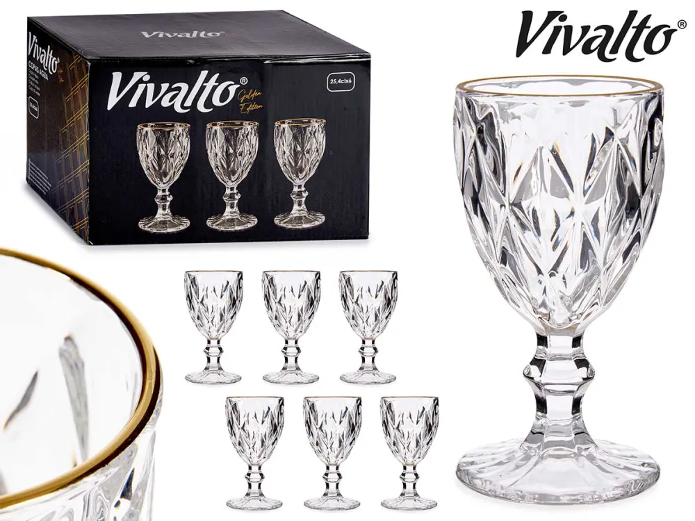 Vivalto Gold Edition Weingläser 6 Stück - 254 ml