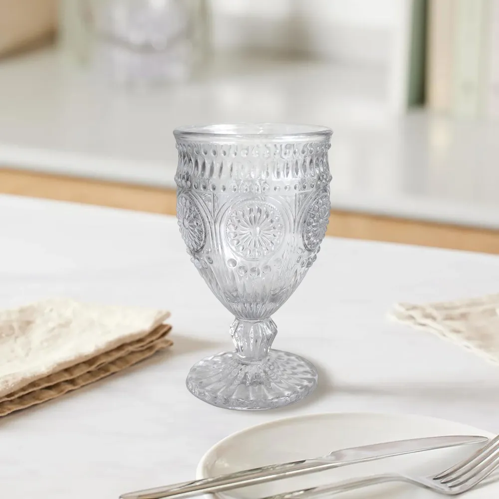 Weingläser Gläser Nuvole di Stoffa Shabby Chic Glas 6 Stück H14cm 6672