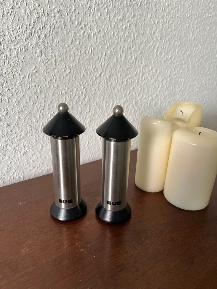Zassenhaus Salz- und Pfeffermühle Silber Vintage Mid-Century Modern