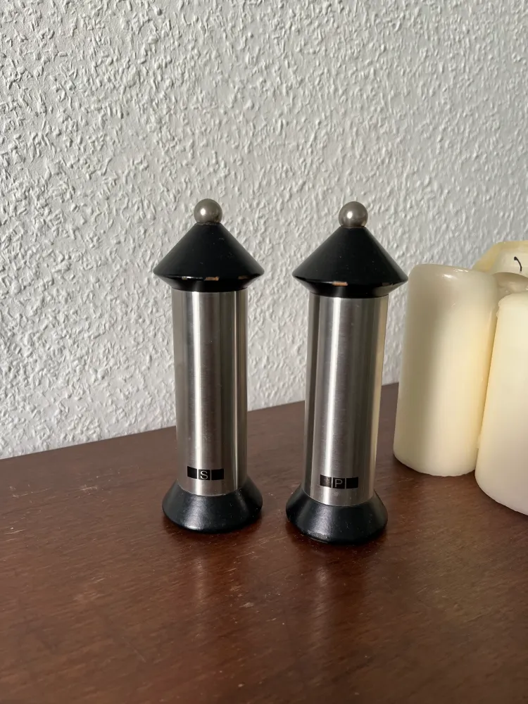 Zassenhaus Salz- und Pfeffermühle Silber Vintage Mid-Century Modern