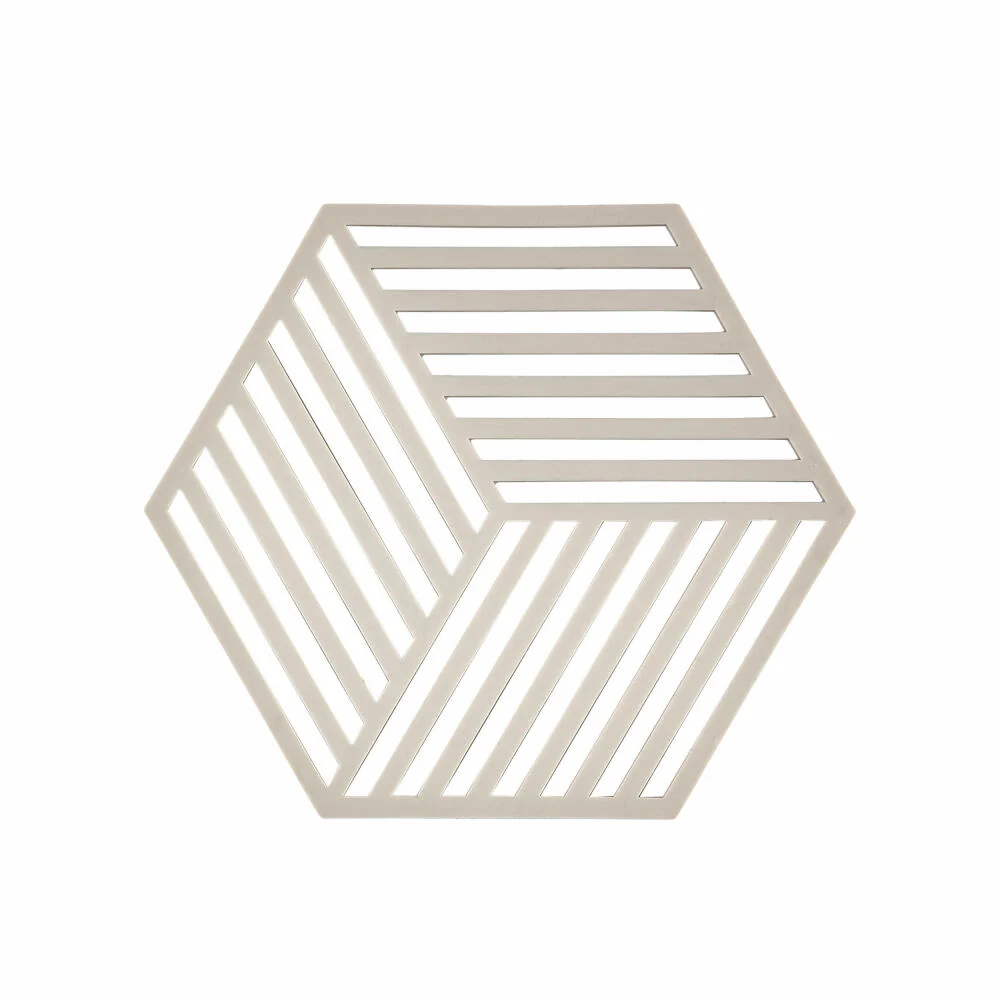 Zone Denmark Untersetzer Hexagon, Glasuntersetzer, Getränkeuntersetzer, Silikon, Warm Grey, 330136